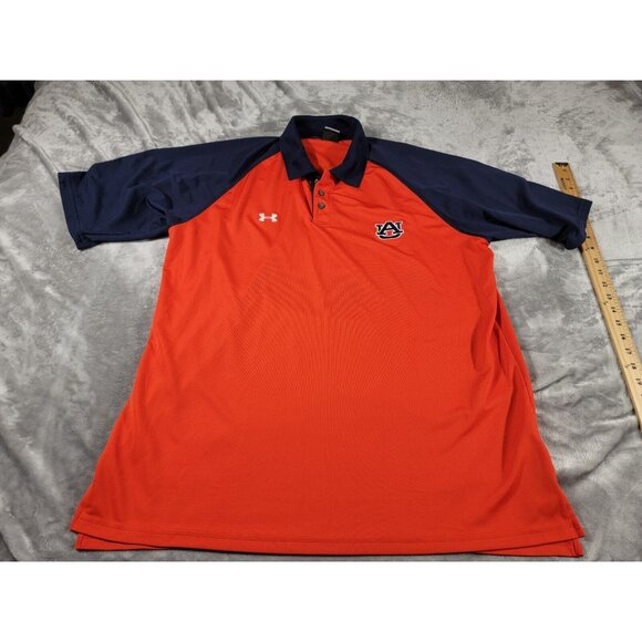 Auburn Tigers Under Armour Polo Casual Shirt Mens Large Short Sleeve - Picture 1 of 7